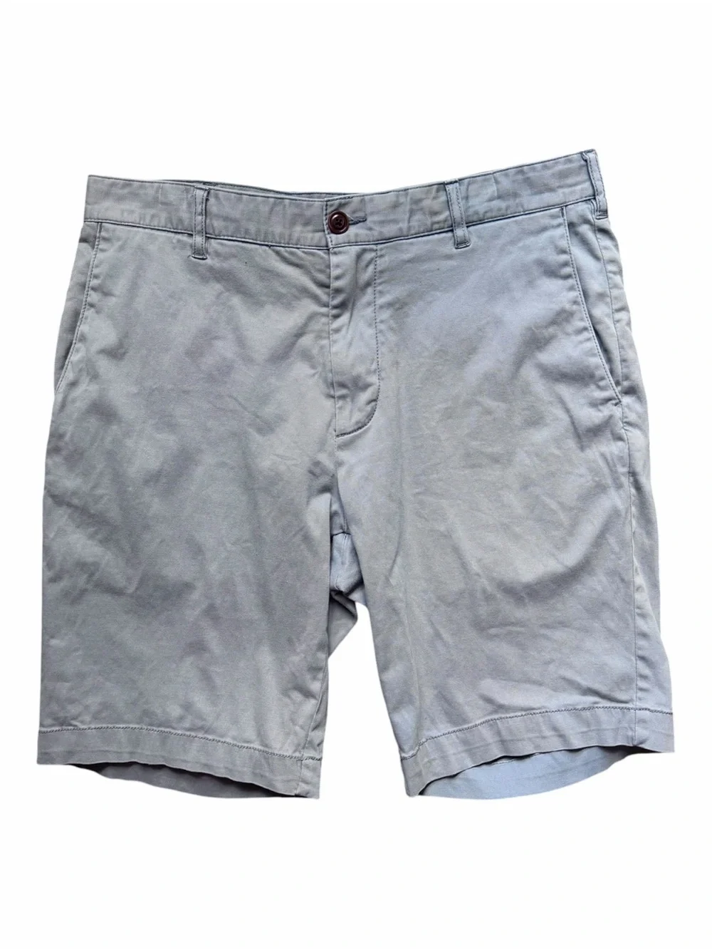 Faherty Men’s Chino Shorts Size 32 Gray Stretch Flat Front Preppy Casual